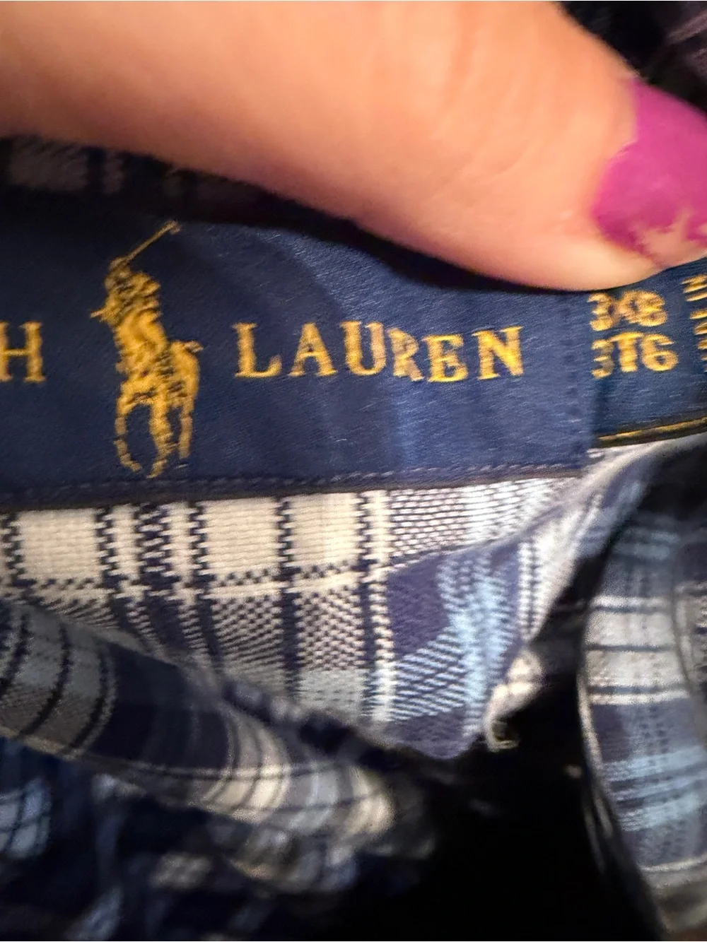 Polo Ralph Lauren Classic Blue Plaid Button-Down Men's Shirt